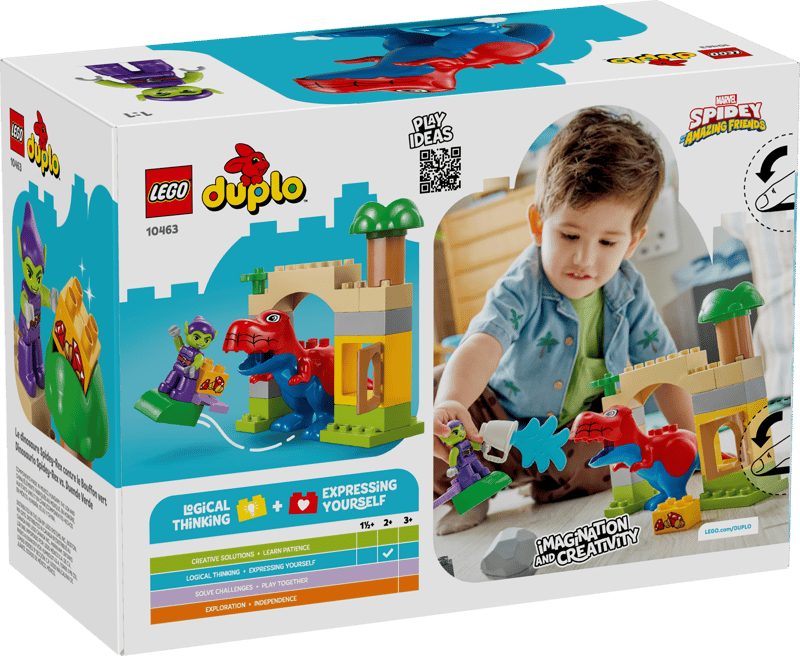 Dinosaurio Spidey-Rex vs. Duende Verde