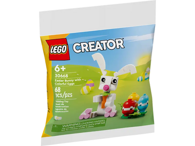 Conejo de Pascua con Huevos de Colores