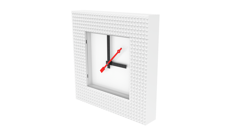 Reloj de Pared MOC (Mi Propia Creación) (Blanco)