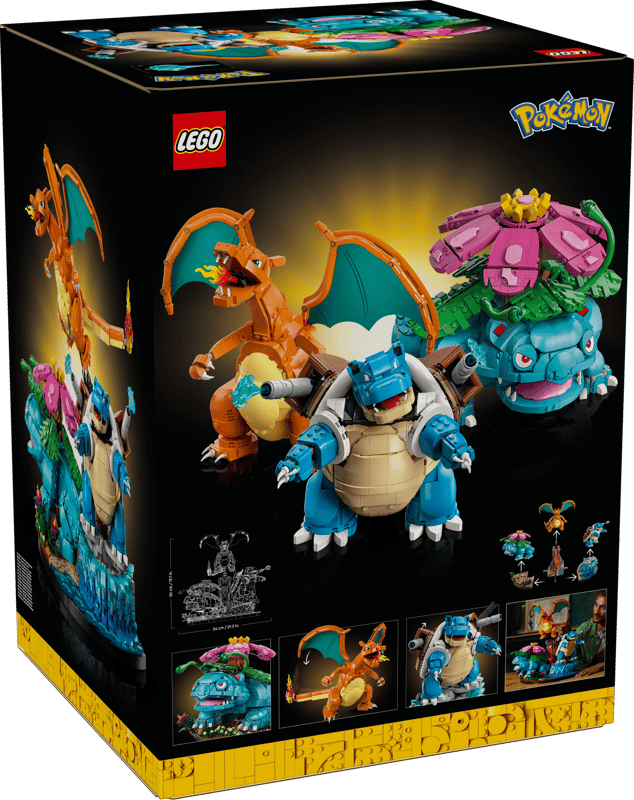 Venusaur, Charizard y Blastoise