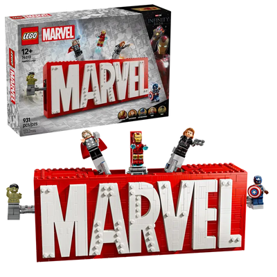 Logotipo MARVEL y Minifiguras