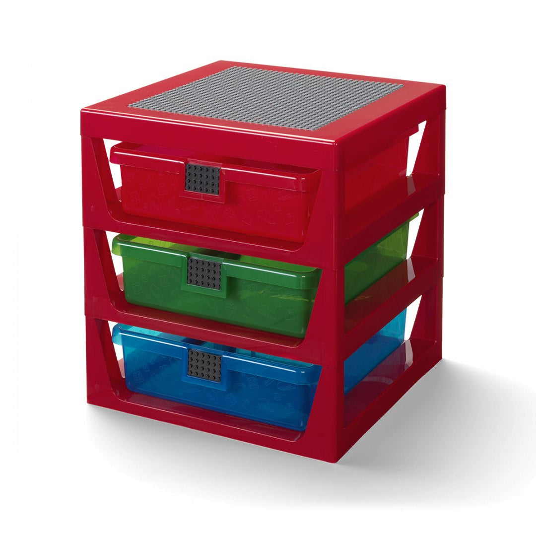 Estanteria LEGO® con cajones (Rojo)