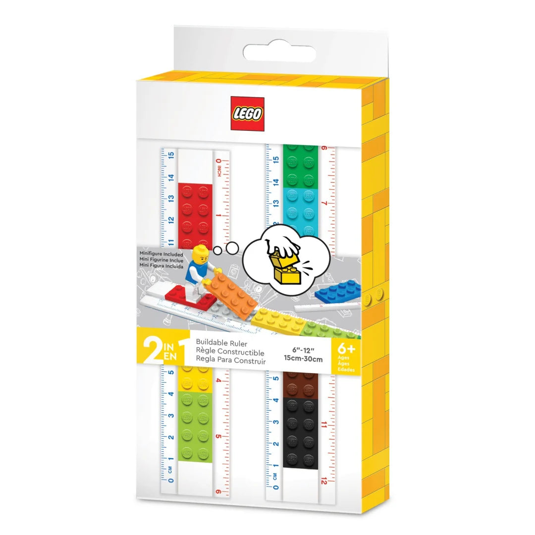 Regla de bloques LEGO® para construir con Minifigura