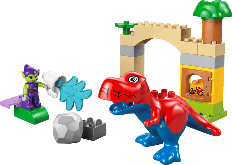 Dinosaurio Spidey-Rex vs. Duende Verde
