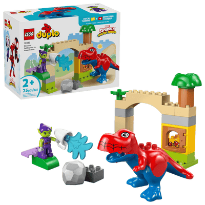 Dinosaurio Spidey-Rex vs. Duende Verde
