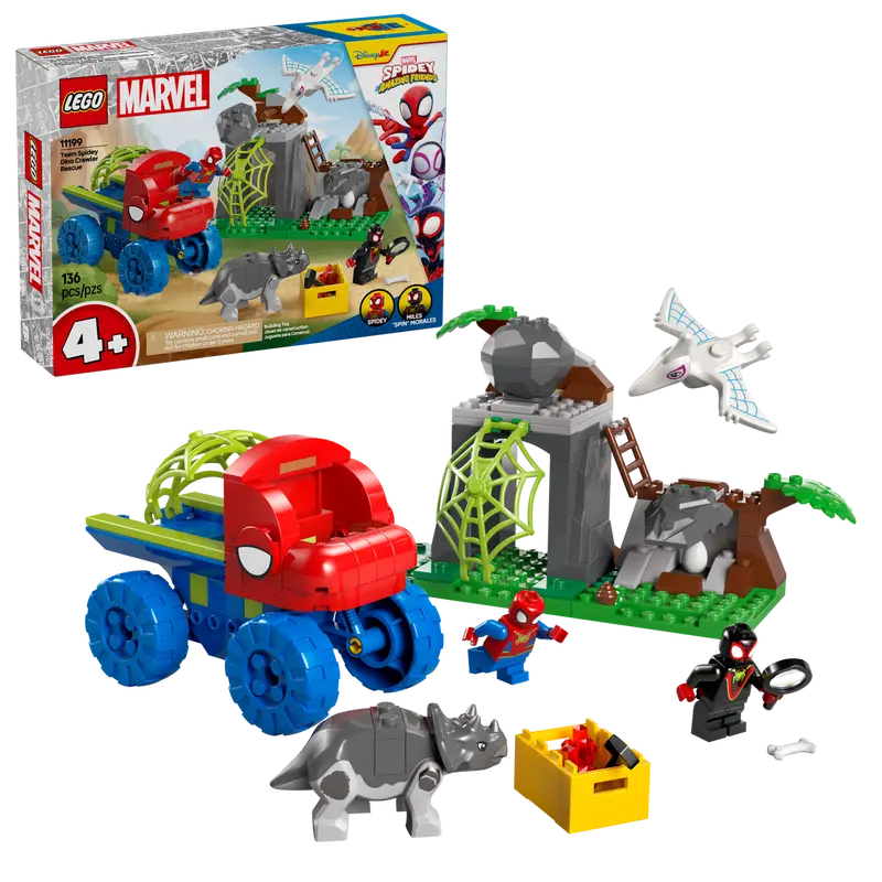 Todoterreno Dinosaurio y Equipo Spidey al Rescate