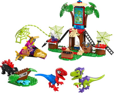 Spidey y Gobby: Batalla de Raptores en la Base de la Casa del Árbol