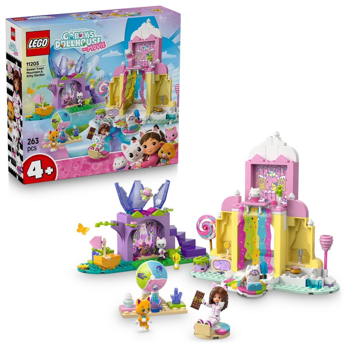 Montaña de Dulces y Jardín de Gatitos