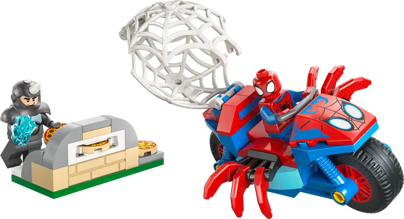 Spidey en su Moto vs. Rino