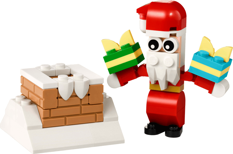 Chimenea Navideña con Papá Noel