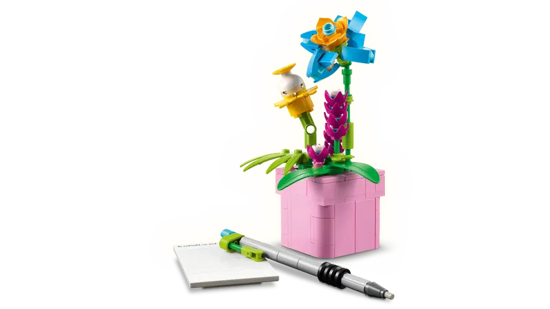 Máquina de Escribir con Flores
