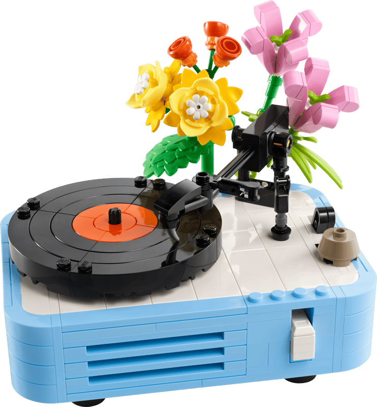 Tocadiscos con Flores