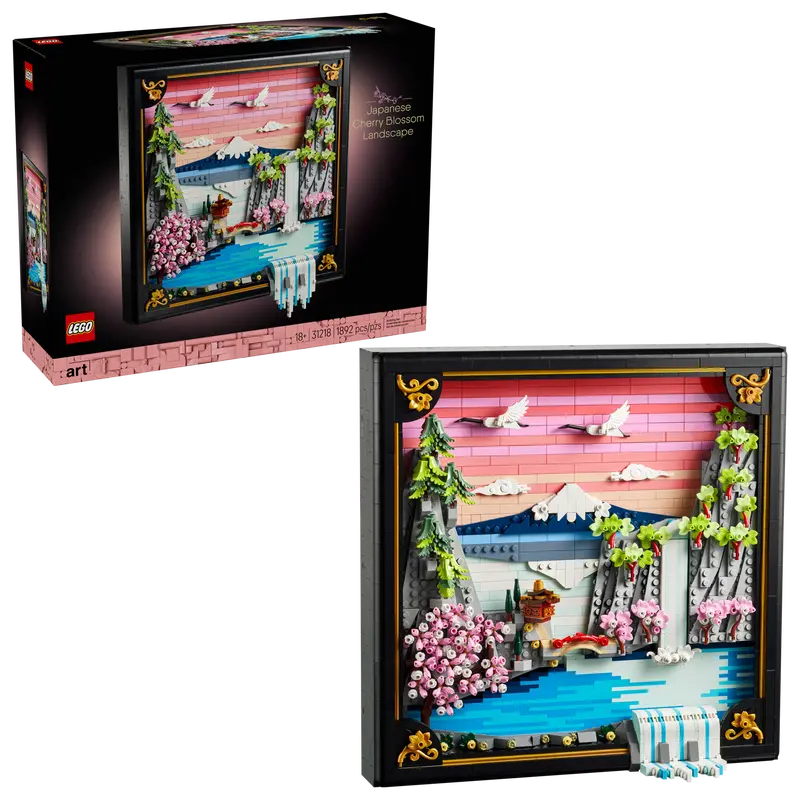 Paisaje Japonés con Cerezos en Flor