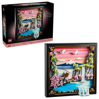 Paisaje Japonés con Cerezos en Flor