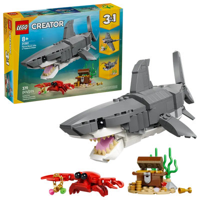 Feroz Tiburón con Cofre del Tesoro