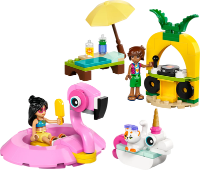 Fiesta en la Piscina con Flamenco y Unicornio