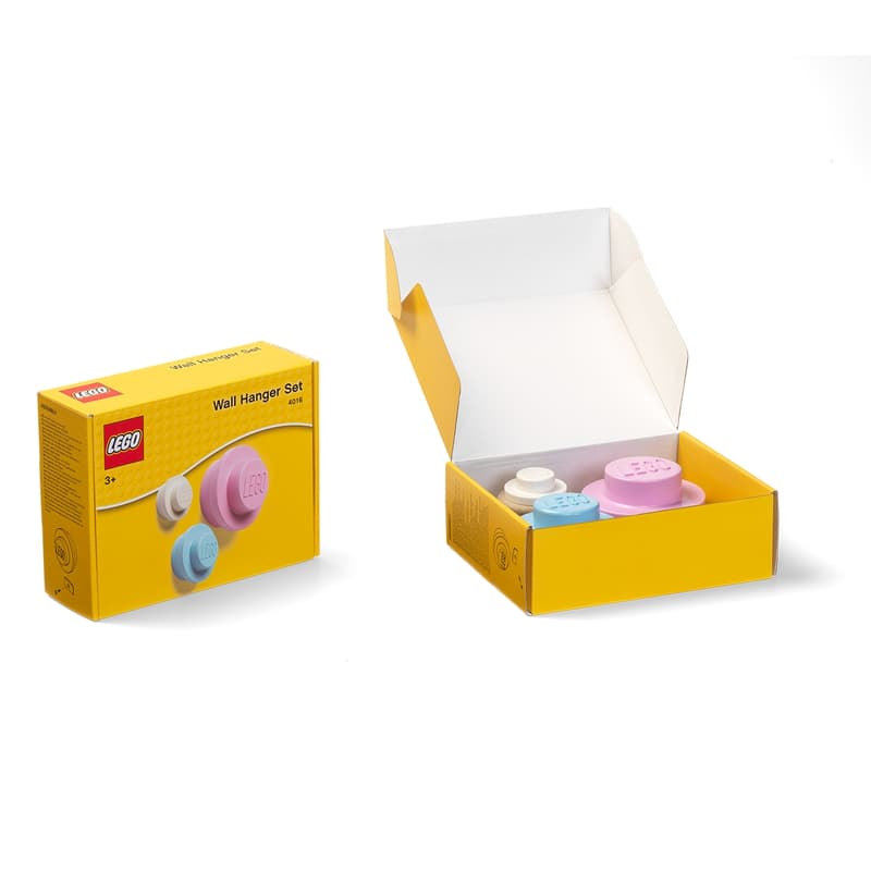 Set de Percheros de Pared (blanco, azul claro, rosa)