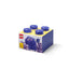 Contenedor bloque LEGO® Brick 4 con tapa (Morado)