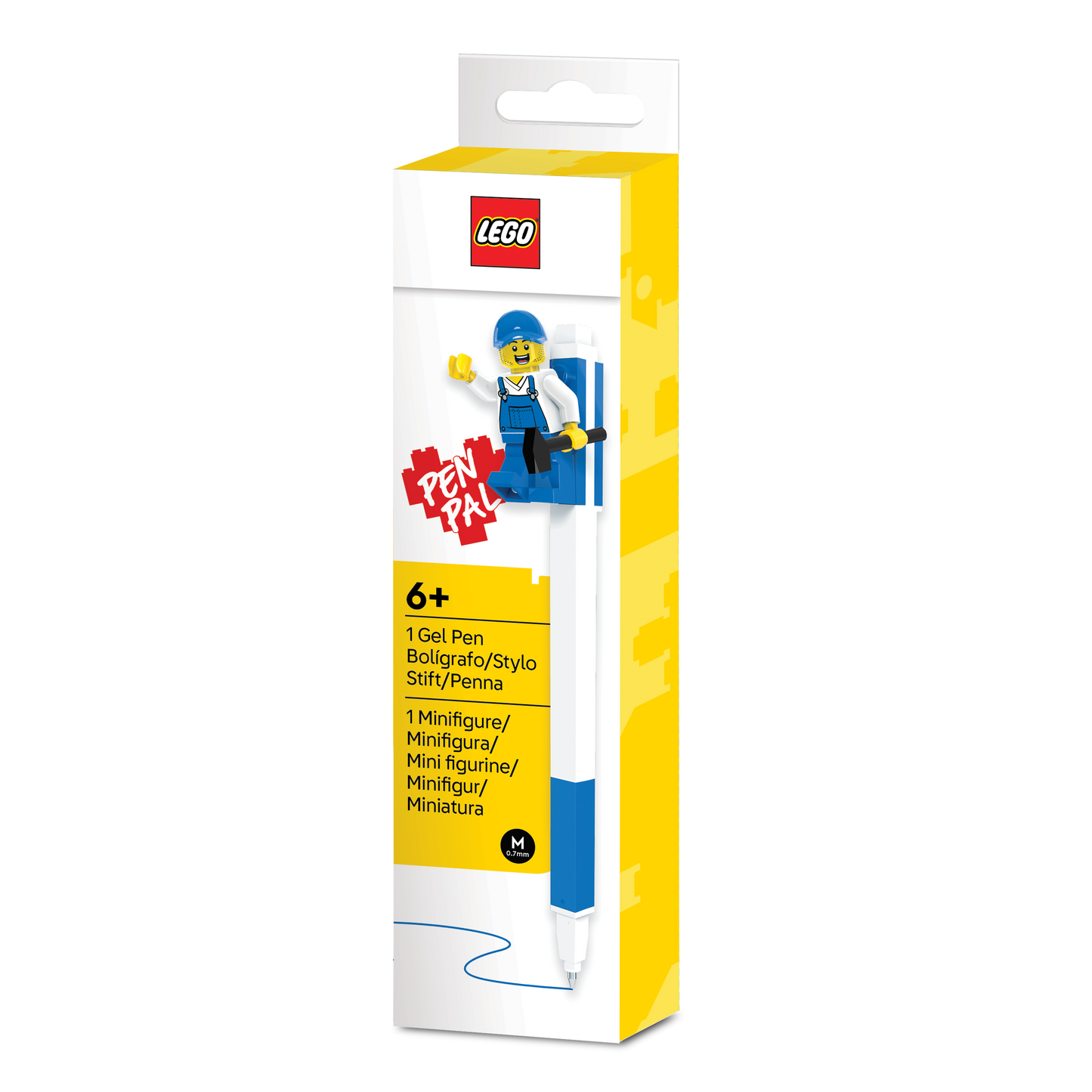 Bolígrafo de gel LEGO® (azul) con minifigura