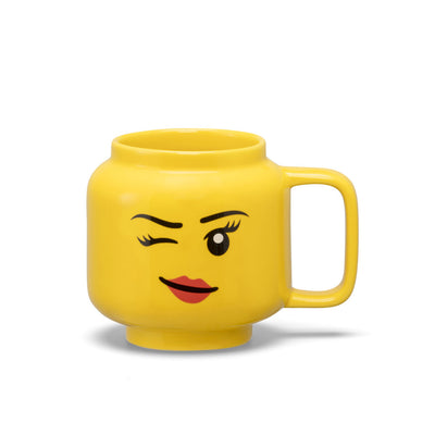 Vaso cerámico cabeza pequeña LEGO® – Niña (Guiño)