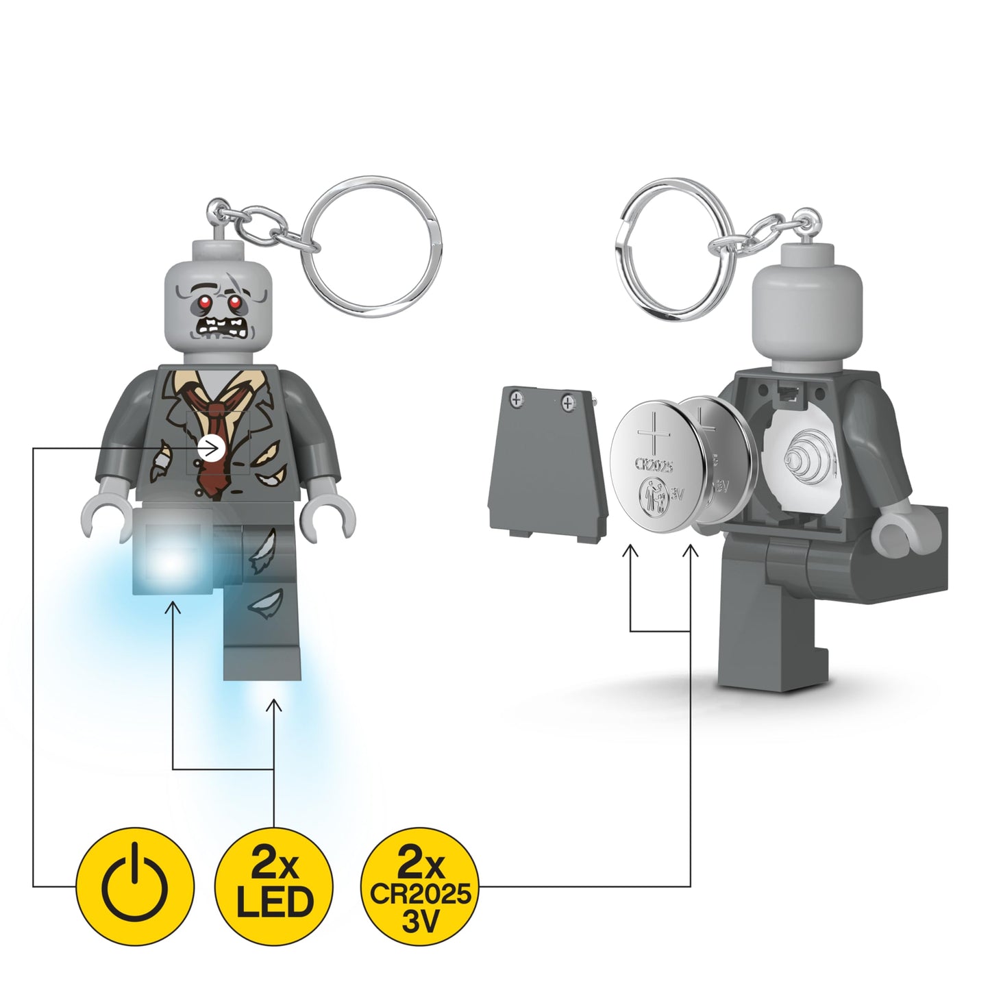 Llavero con linterna Zombie