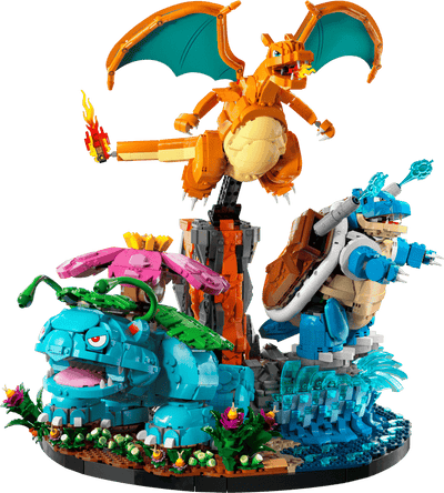 Venusaur, Charizard y Blastoise