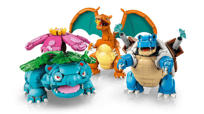 Venusaur, Charizard y Blastoise
