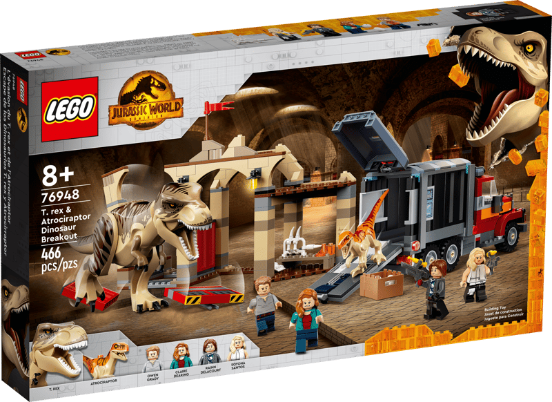 Fuga de los Dinosaurios T. rex y Atrocirraptor