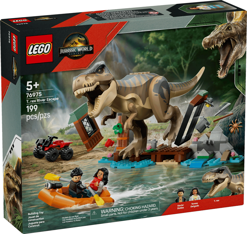 Huida por el Río y T. rex a la Caza