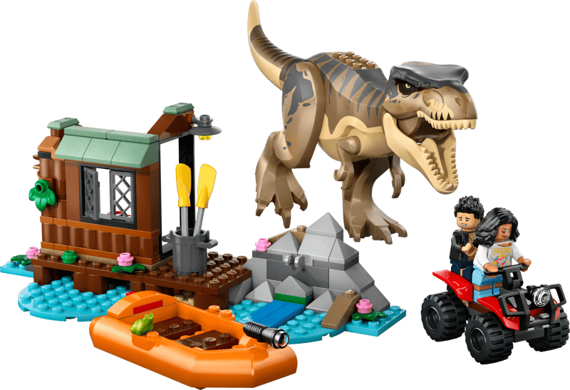 Huida por el Río y T. rex a la Caza