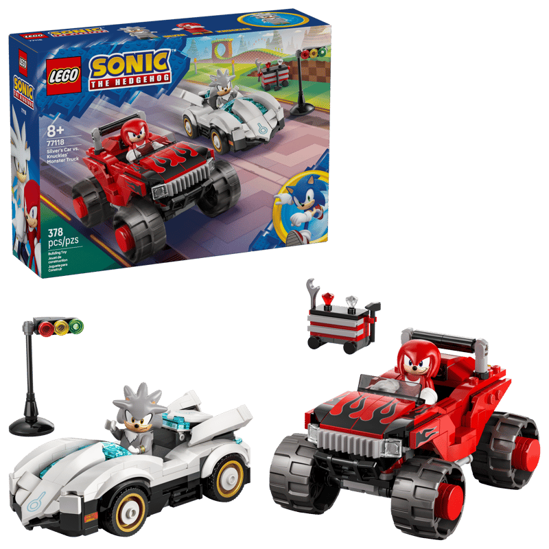 Coche de Silver vs. Monster Truck de Knuckles