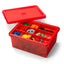 Contenedor LEGO® con clasificador para bloques (Rojo)
