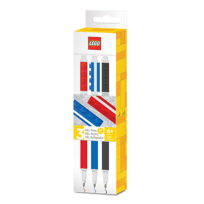 Bolígrafo de gel LEGO®: azul, negro y rojo (3 uds.)