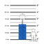 Llavero con linterna LEGO® – bloque azul de LEGO® 2x4