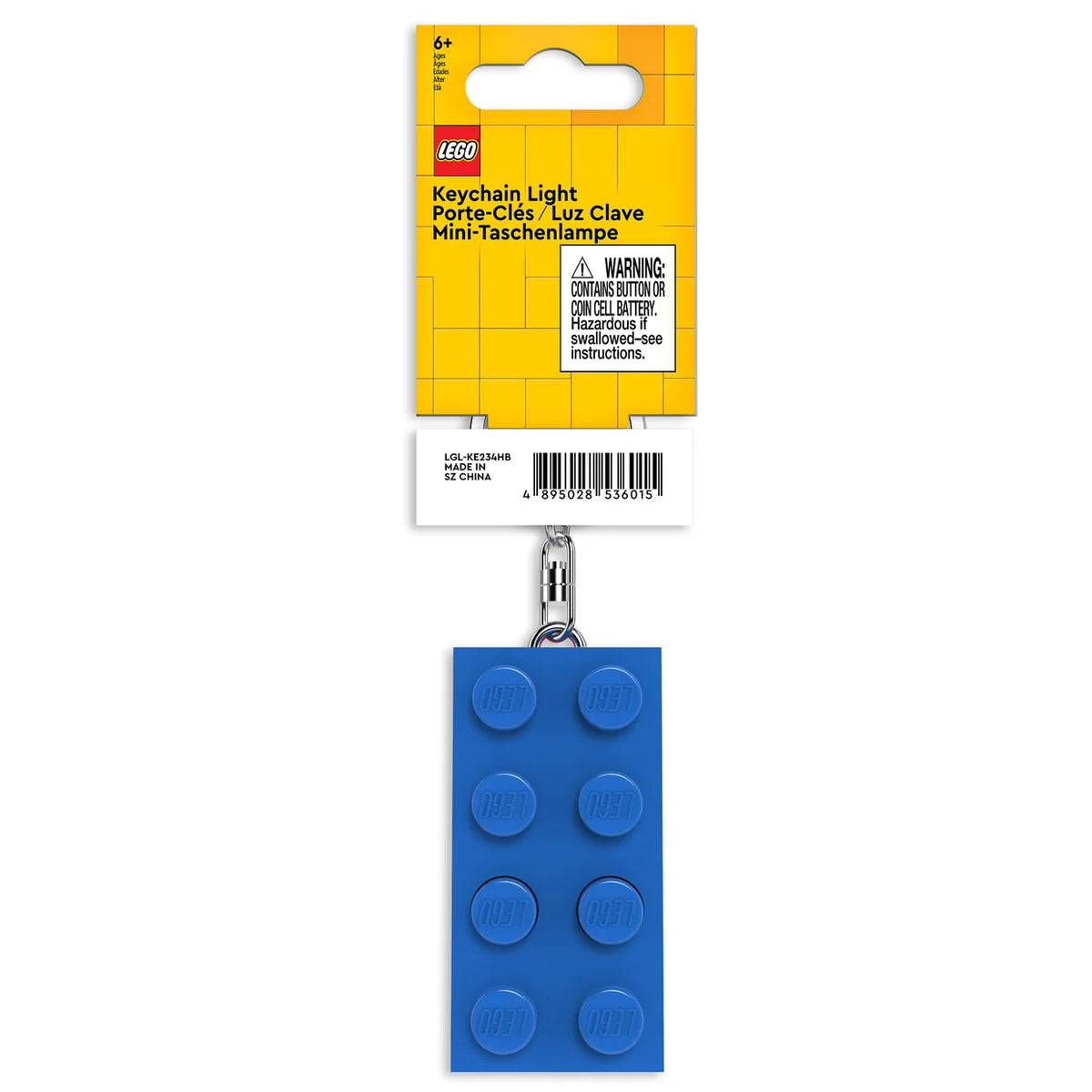 Llavero con linterna LEGO® – bloque azul de LEGO® 2x4