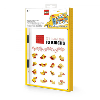 Cuaderno LEGO® Patito con un set de bloques, placa y bolígrafo
