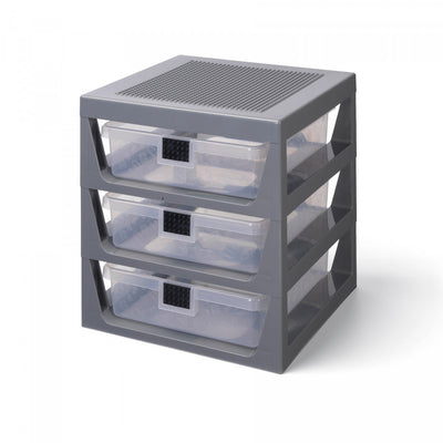 Estanteria LEGO® con cajones (Gris)