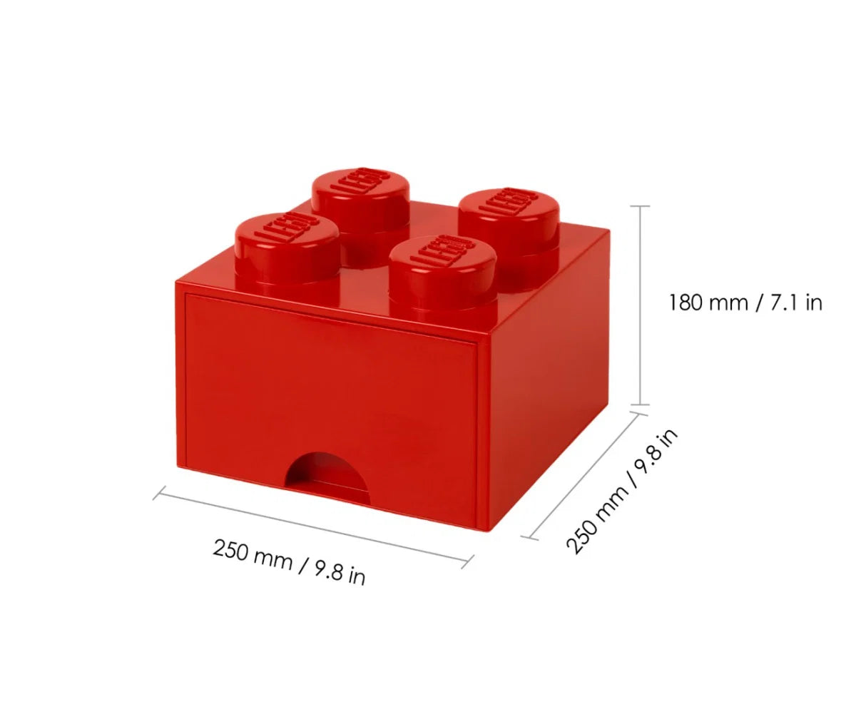 Cajón bloque LEGO® Brick 4 (Rojo)