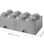 Caja bloque LEGO® Brick 8 (Gris)
