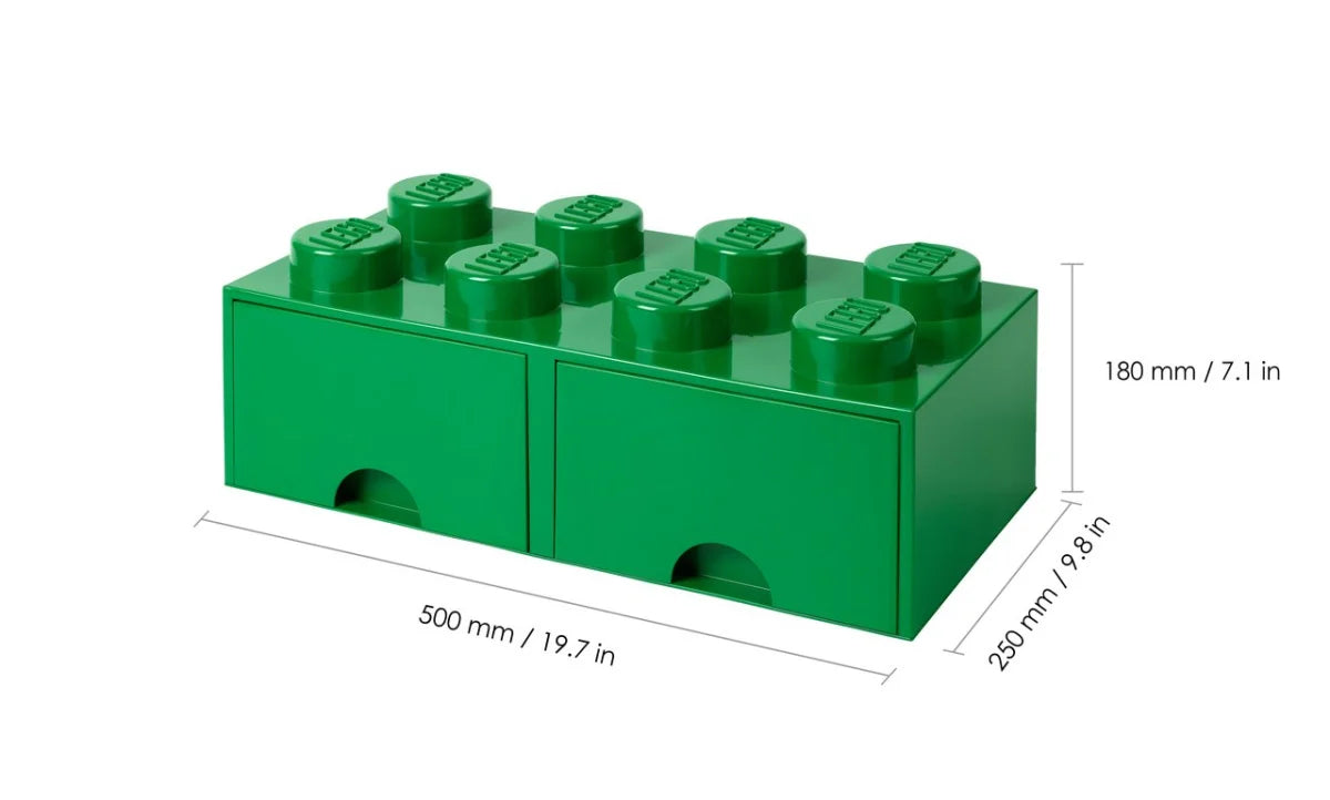 Cajón bloque LEGO® Brick 8 (Verde)