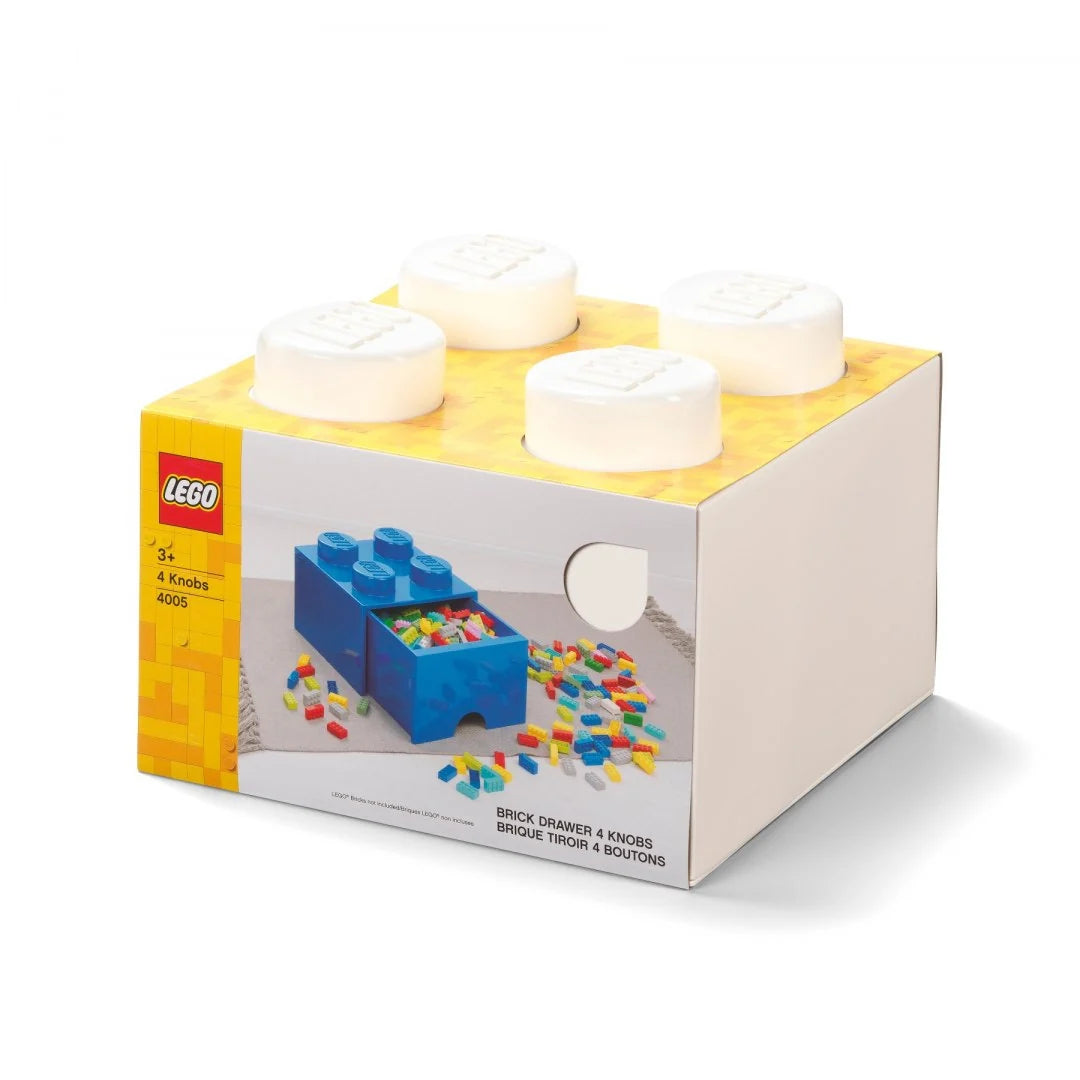 Cajón bloque LEGO® Brick 4 (Blanco)
