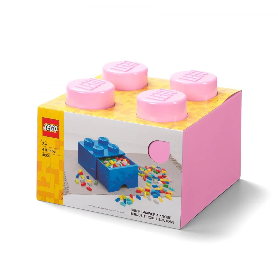 Cajón bloque LEGO® Brick 4 (Rosa claro)