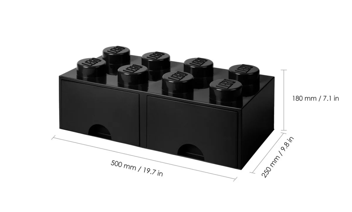 Cajón ladrillo LEGO® Brick 8 (Negro)