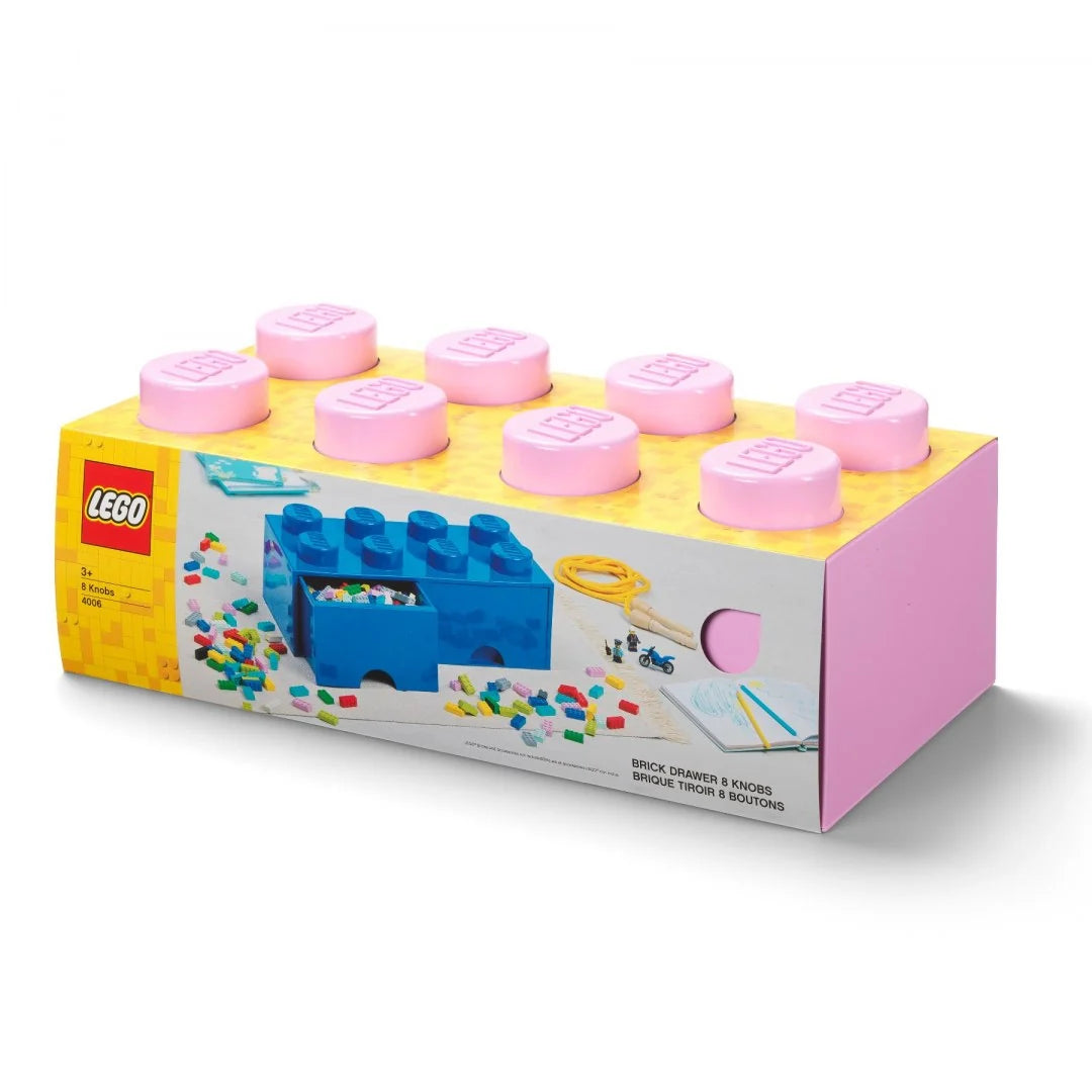 Caja bloque LEGO® Brick 8 (Rosa claro).