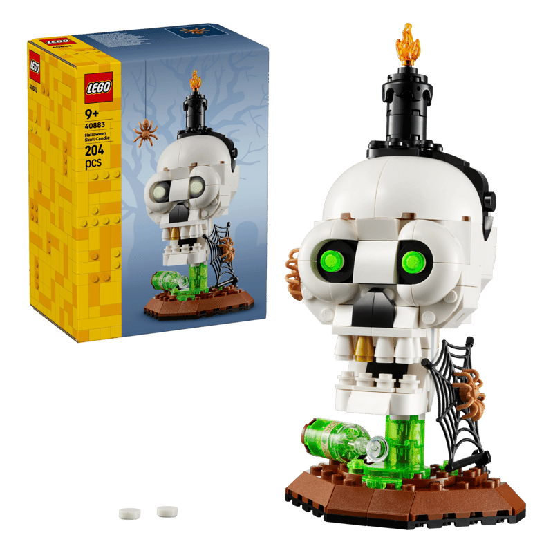 Calavera con Vela de Halloween