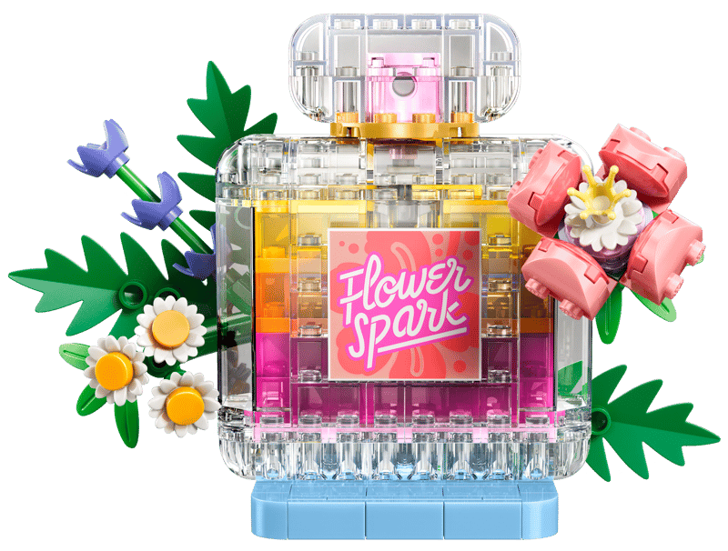 Frasco Decorativo de Perfume Floral
