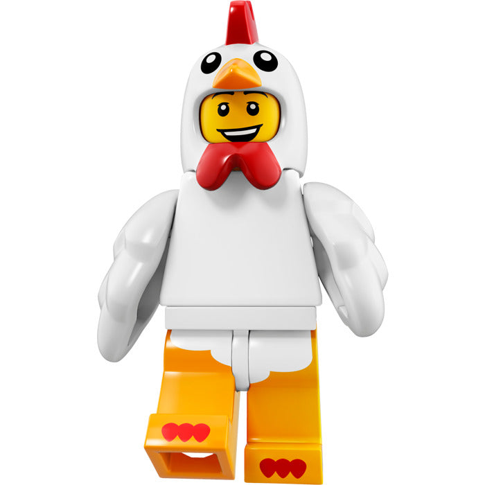 Minifigura chico disfrazado de gallina