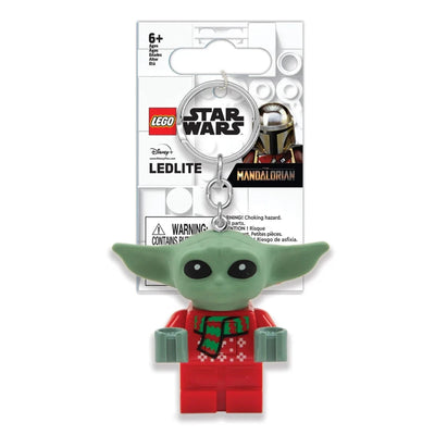 Llavero con Linterna Grogu con jersey navideño